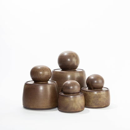Olive Brown Stash Jars: Large