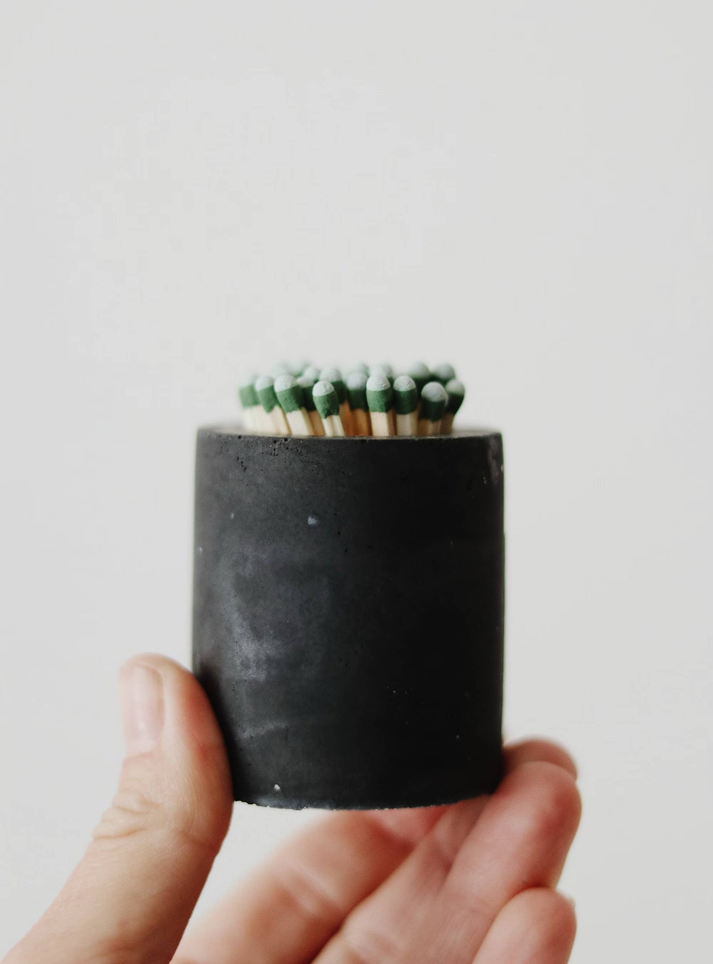 Concrete Match Holder | Match Striker: White