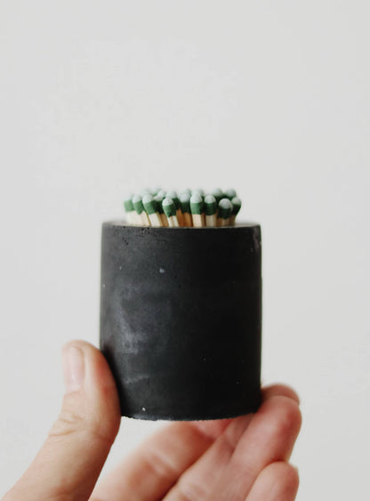 Concrete Match Holder | Match Striker: White