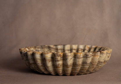 Bespoke Round Fluted Bowl - Onyx