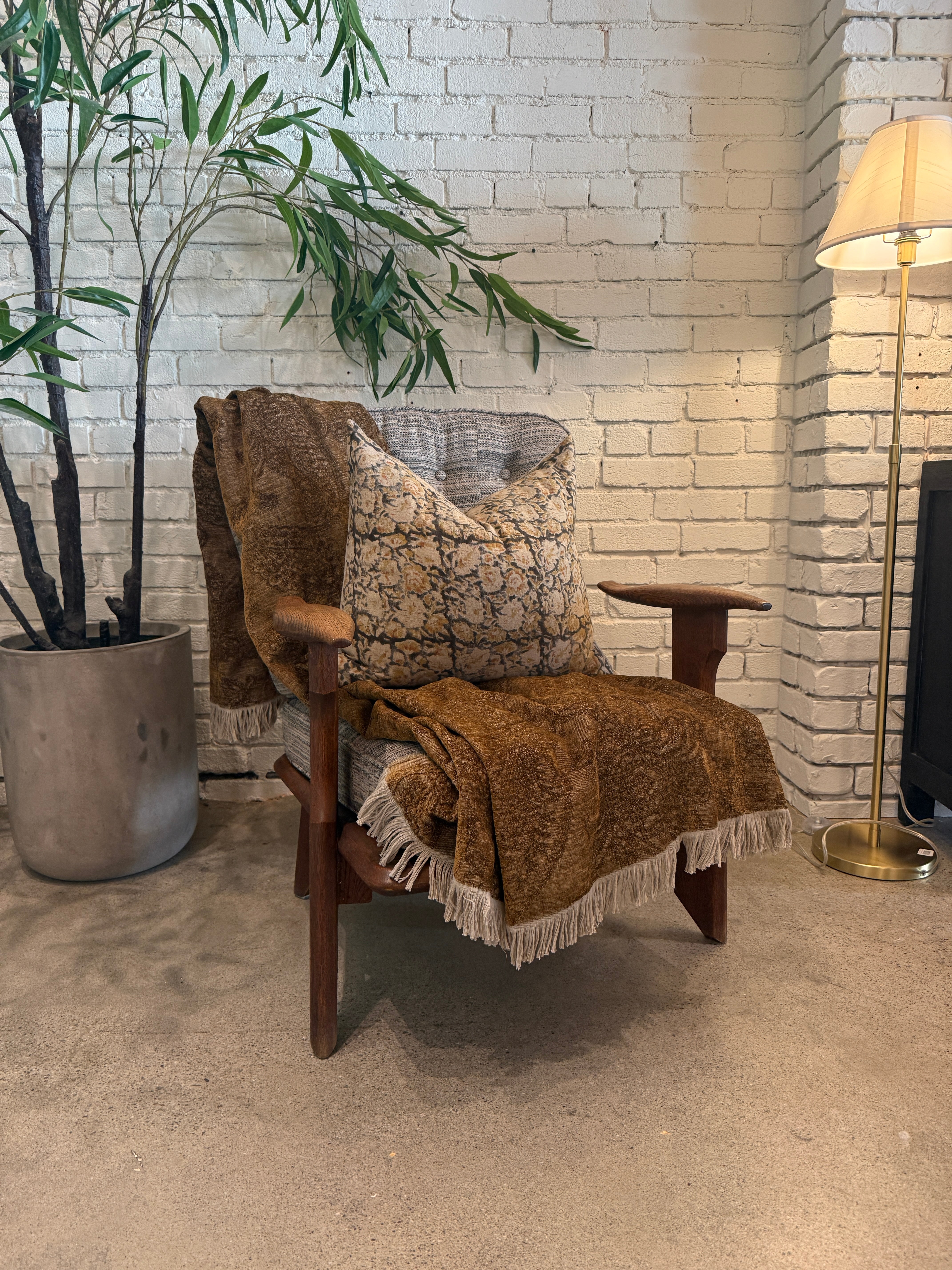 Guillerme et Chambron Oak Lounge Chair