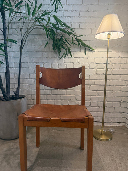 Vintage Strap Leather Dining Chair (2 Available)