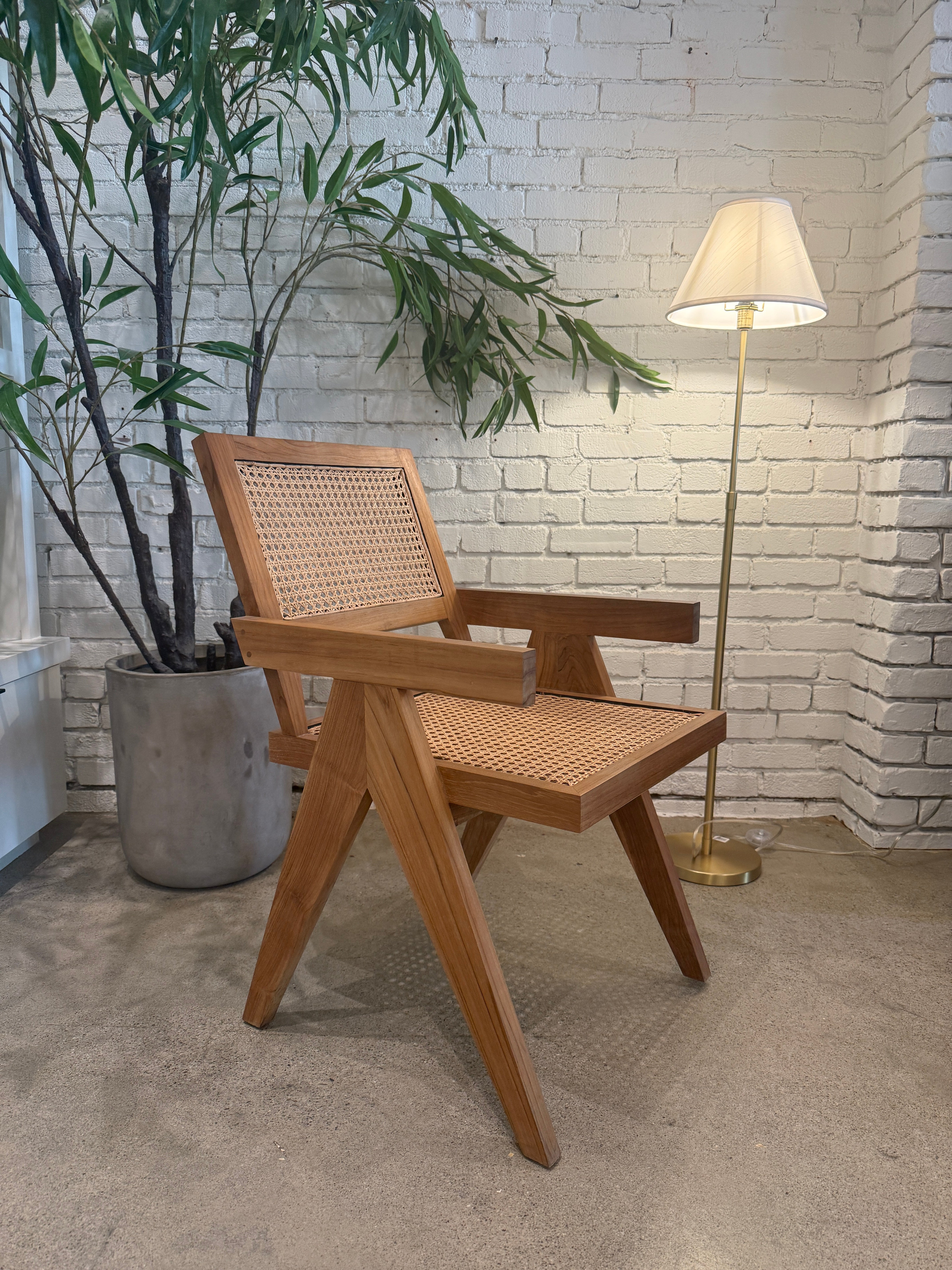 Teak Jude Chair with Caning - Set of 2 (3 Sets Available)