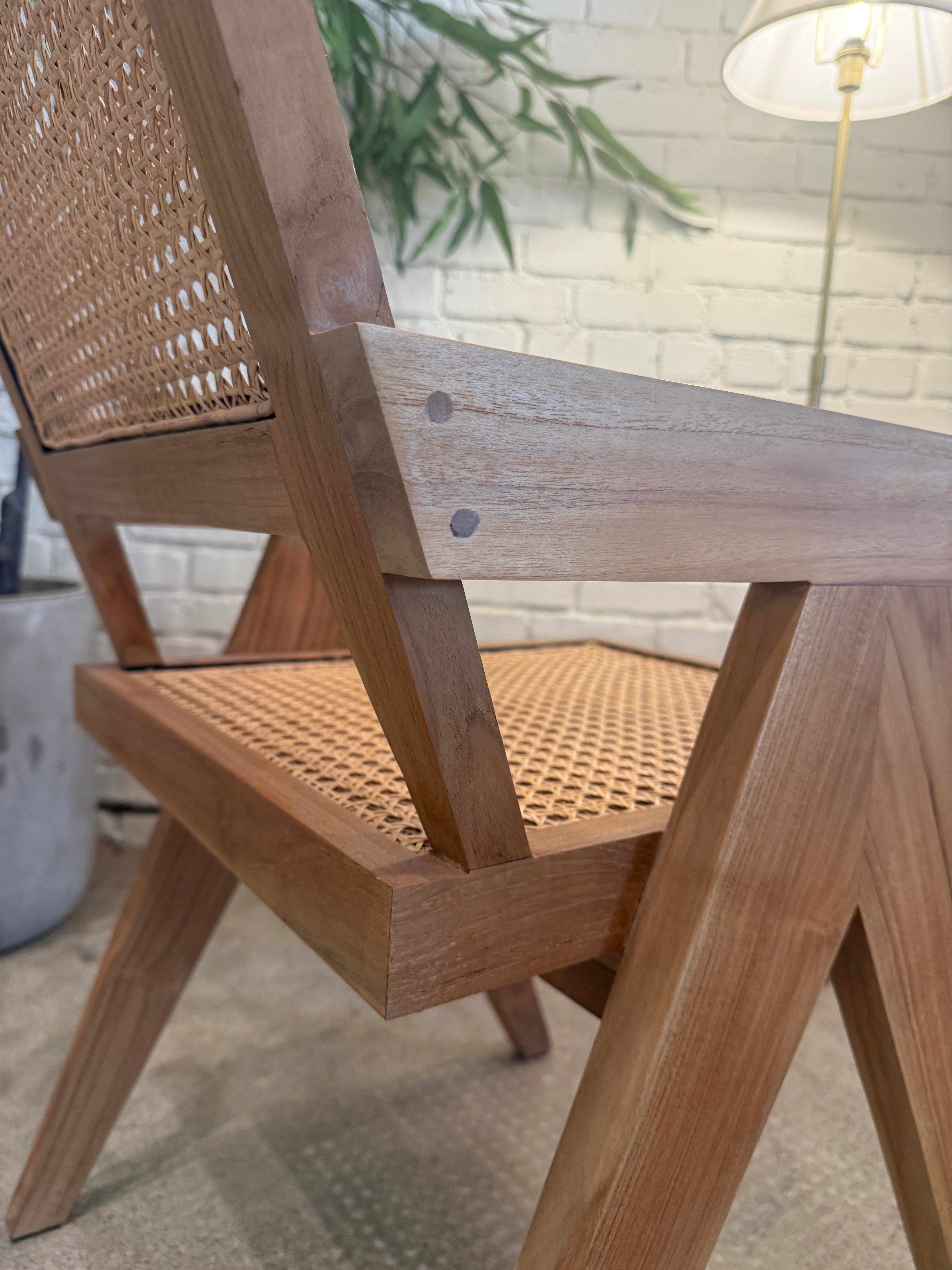 Teak Jude Chair with Caning - Set of 2 (3 Sets Available)