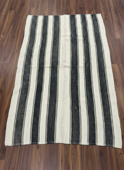 Brown Stripe Kilim 4'1" x 6'4"