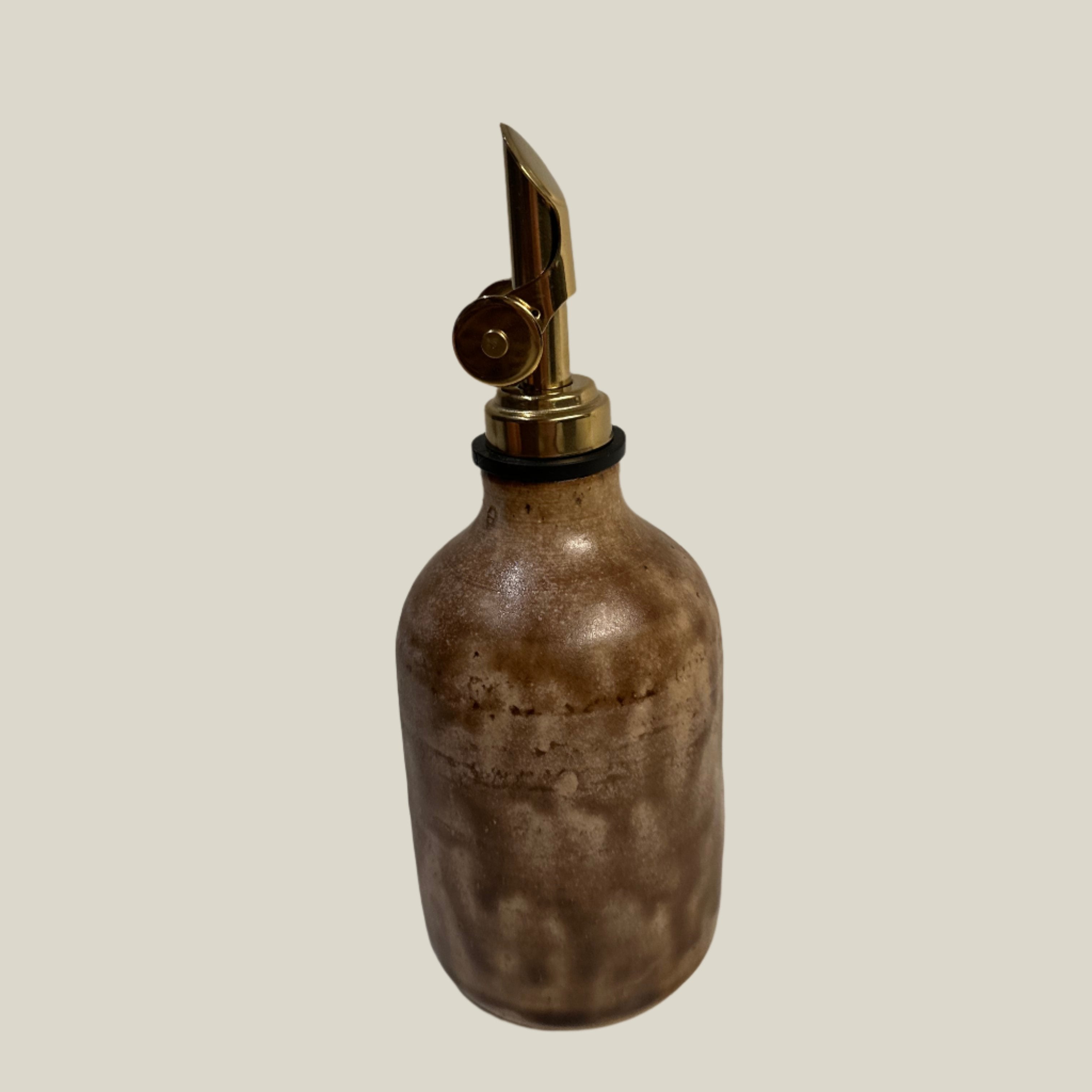 Brown Ceramic Olive Oil Pourer