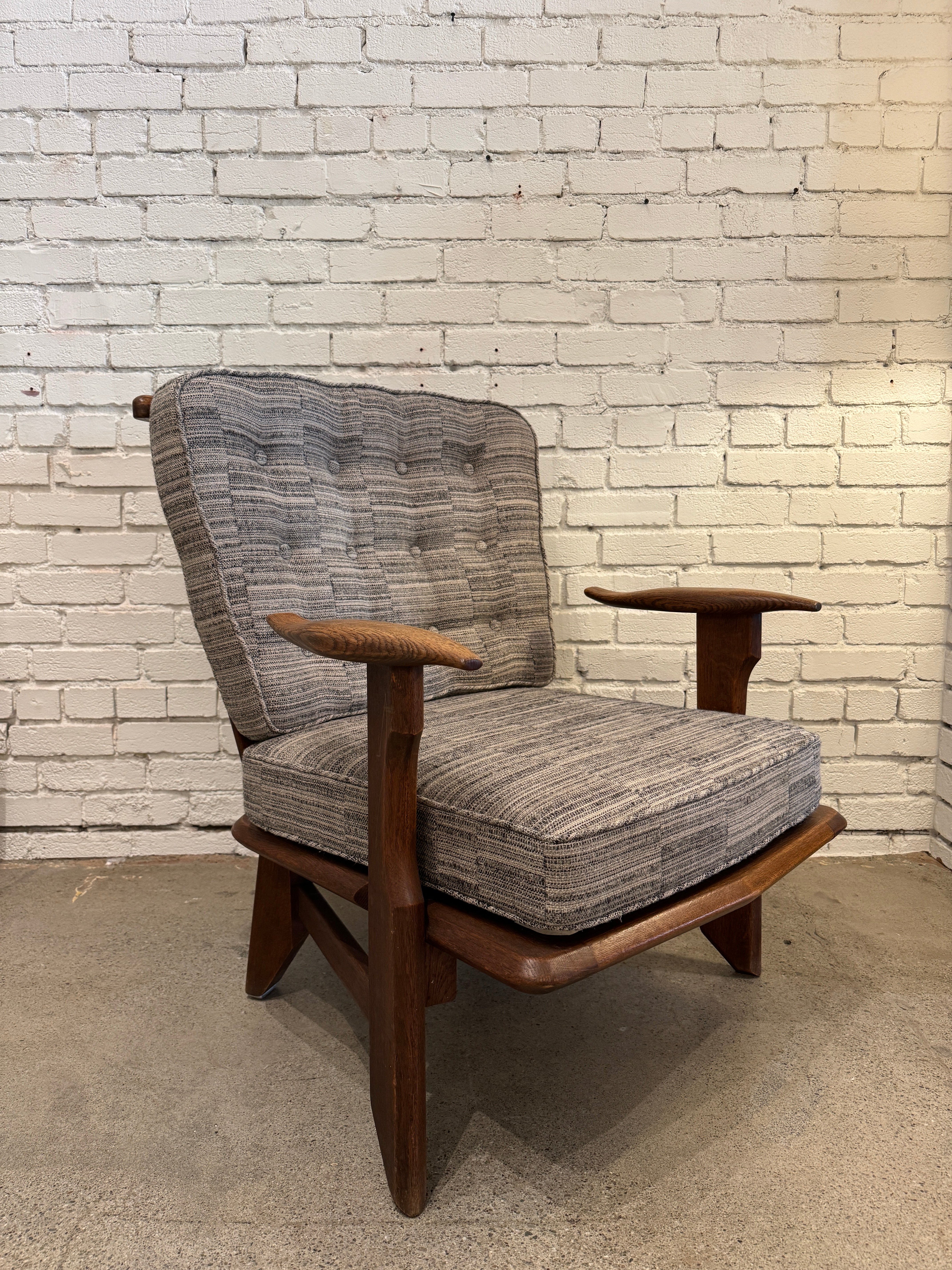 Guillerme et Chambron Oak Lounge Chair