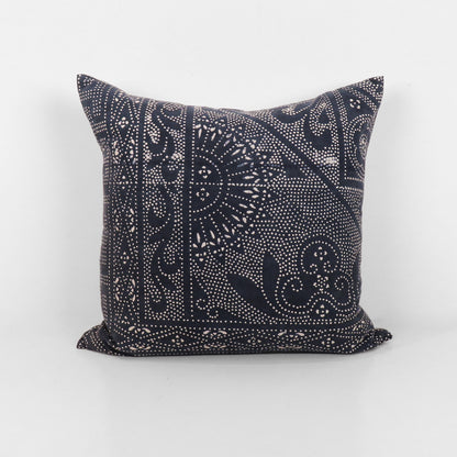 Navy Patterned Pillow