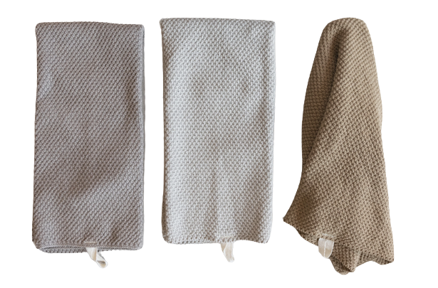 Cotton Knit Tea Towel: Oat