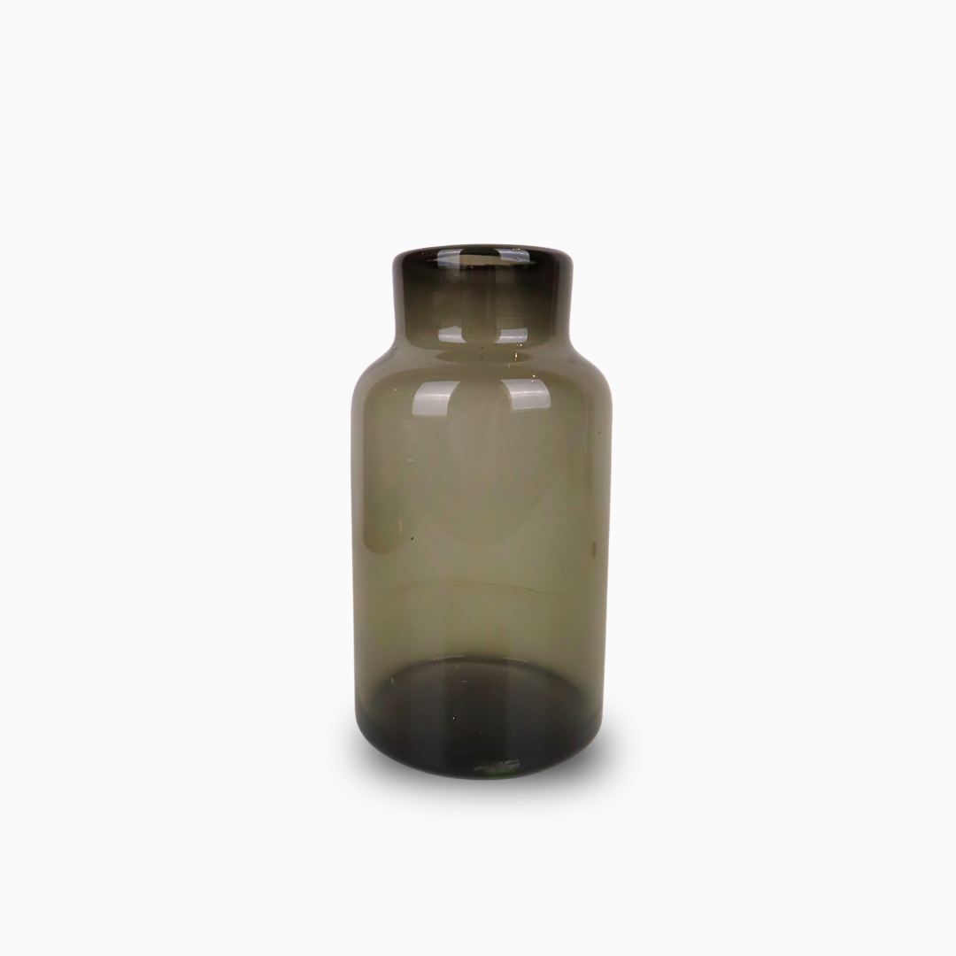 Smoked Blown Glass Vase