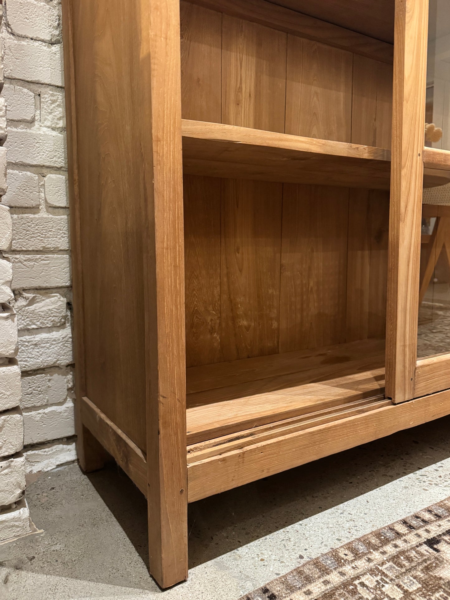 Reclaimed Teak + Glass Cabinet