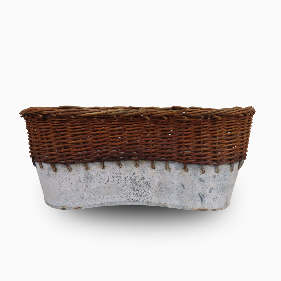 Zinc Bottom Wicker Florest Basket