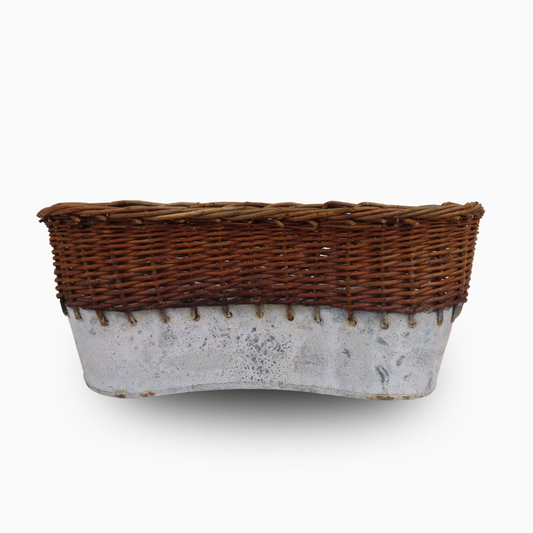 Zinc Bottom Wicker Florest Basket