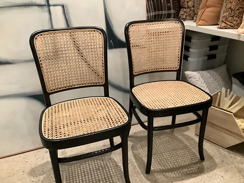 Black + Cane Dining Chair