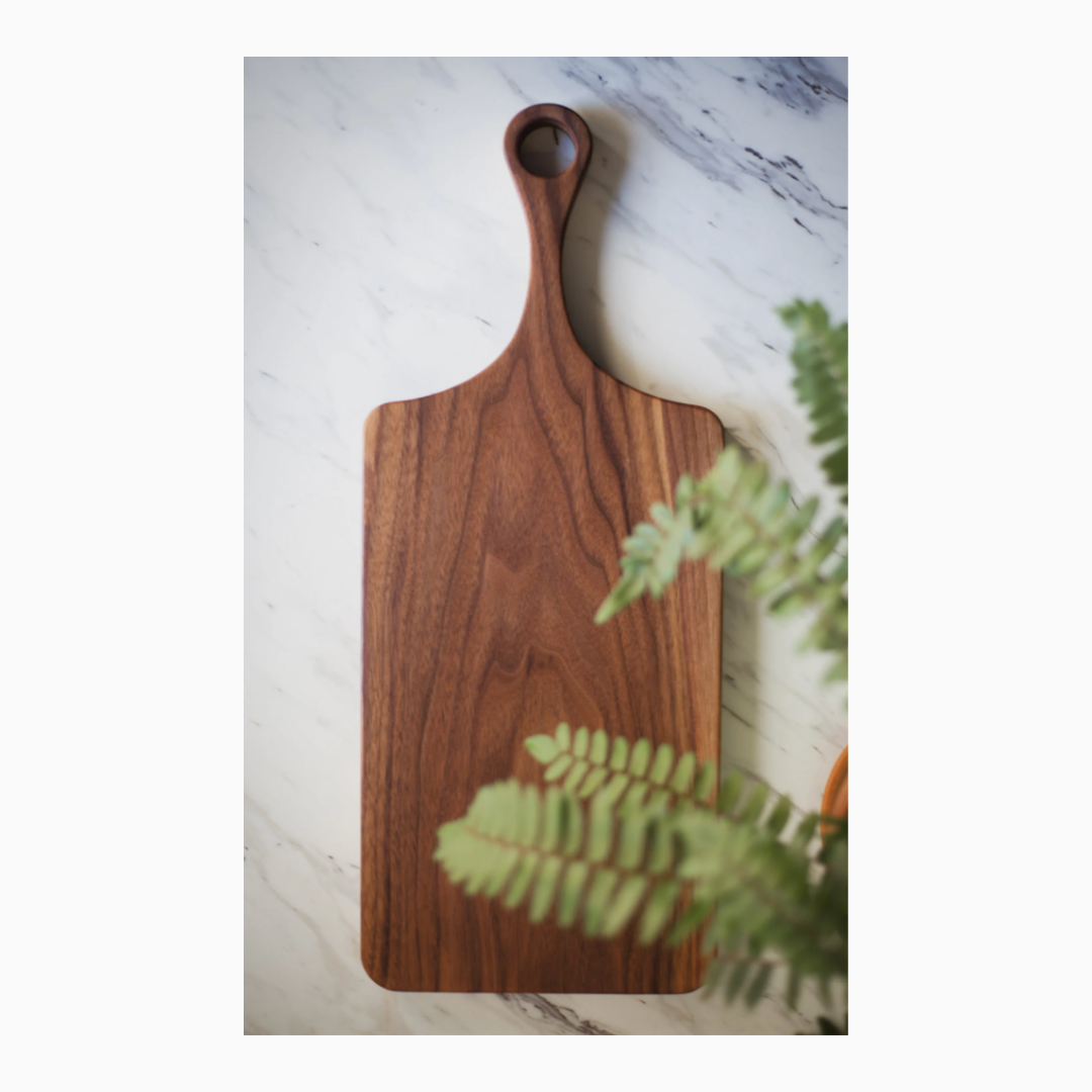 Walnut Wood Cutting Board w/ Handle