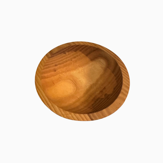 9” Crafted Wood Bowl Natural