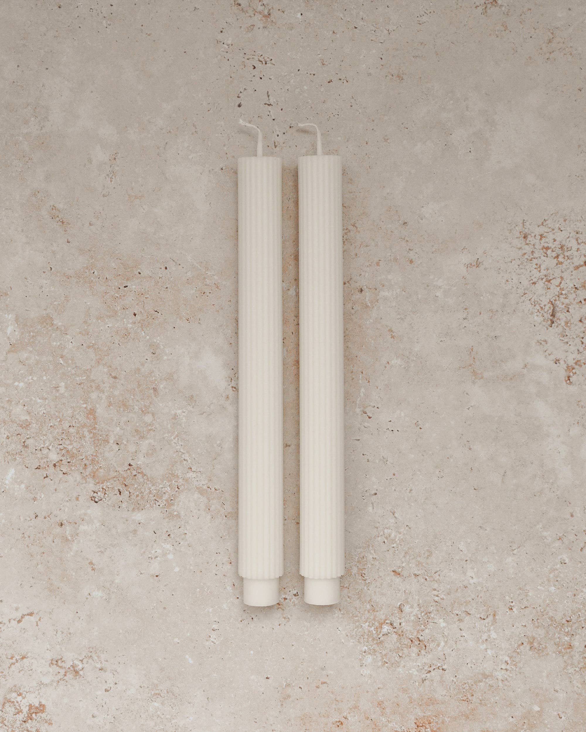 Cream Roman Taper Candle, Set/2